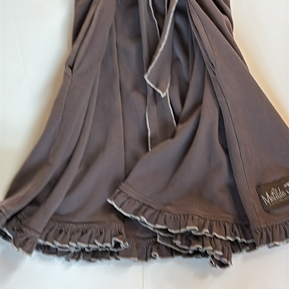 MATILDA JANE Gypsy Blue 2009 Cocoa Brown Hooded Ruffled Willow Women's Small HTF - Picture 5 of 7